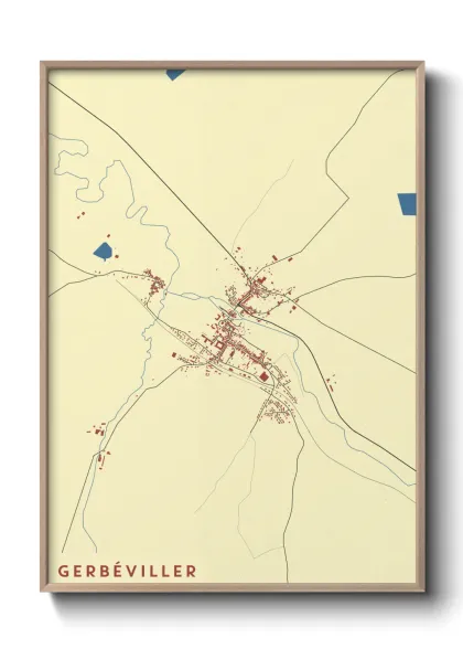 Une affiche de carte sur Gerbéviller