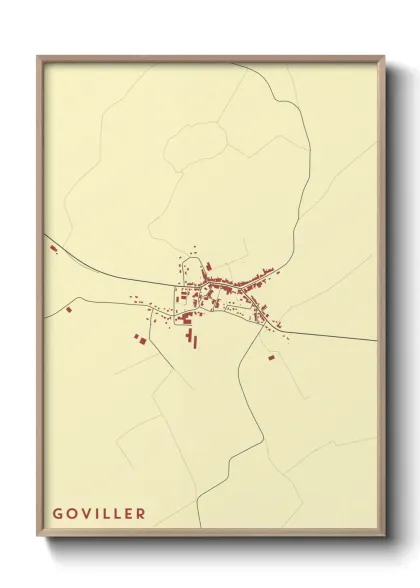 Une affiche de carte sur Goviller