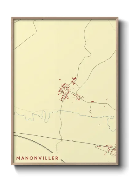 Une affiche de carte sur Manonviller