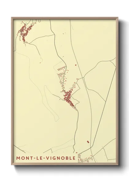 Une affiche de carte sur Mont-le-Vignoble