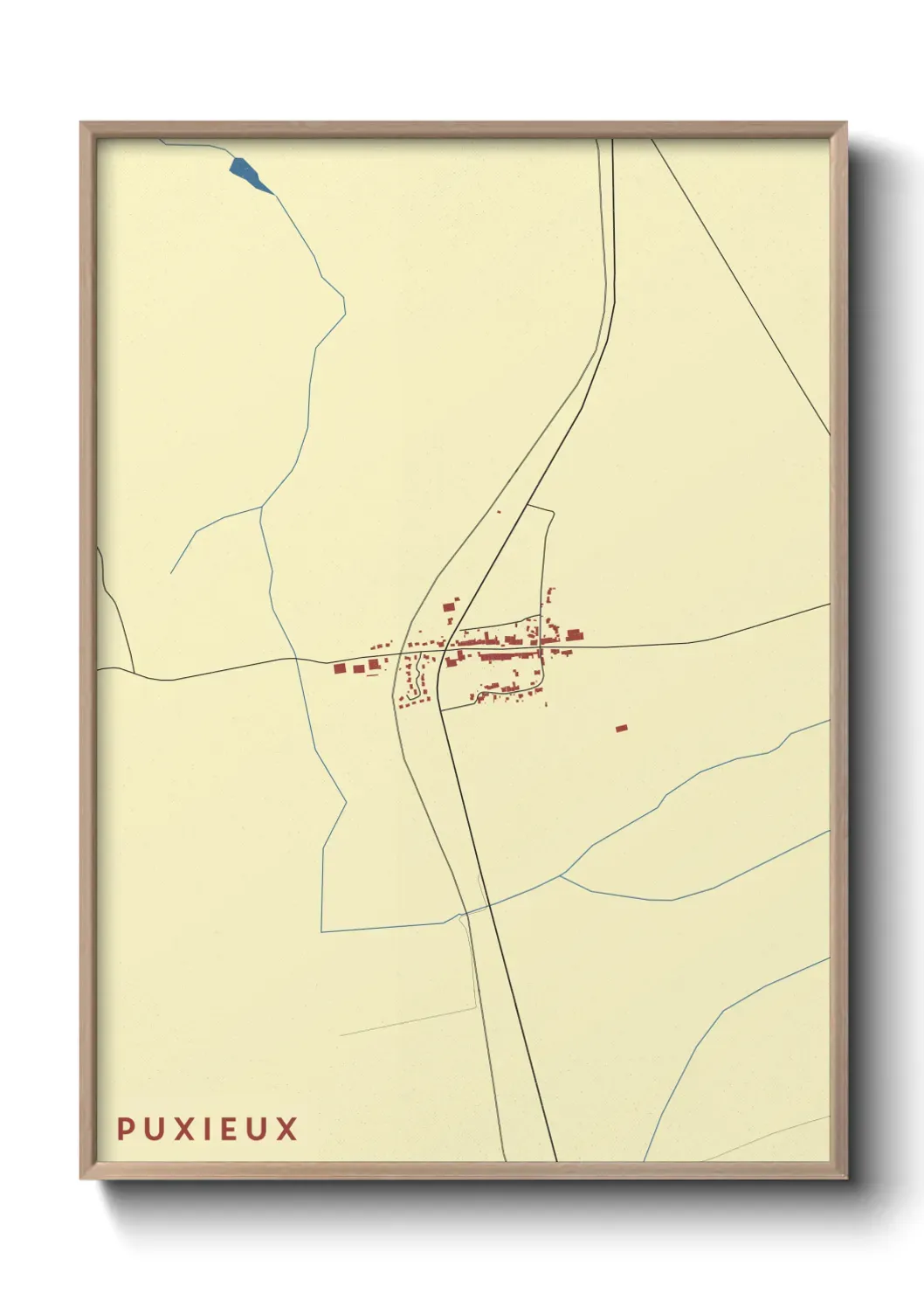 Un poster carte Puxieux