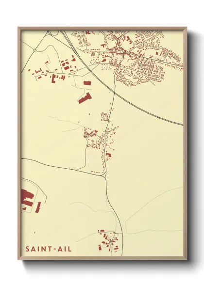 Une affiche de carte sur Saint-Ail
