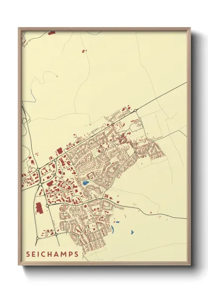 Une affiche de carte sur Seichamps