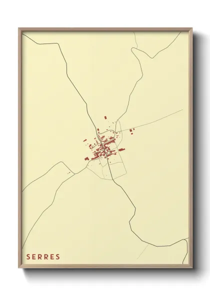 Une affiche de carte sur Serres