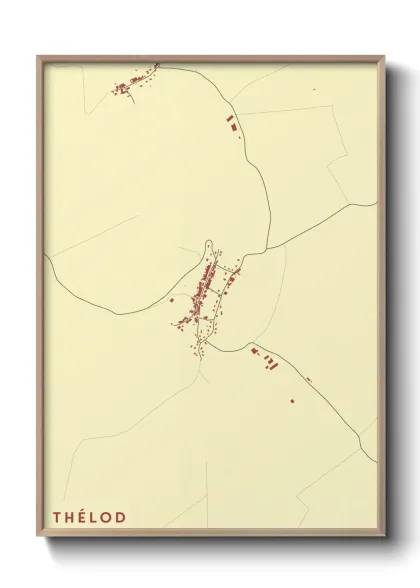 Une affiche de carte sur Thélod