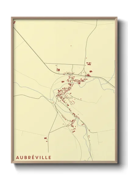 Une affiche de carte sur Aubréville