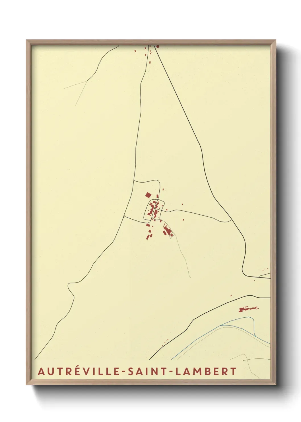 Un poster carte Autréville-Saint-Lambert