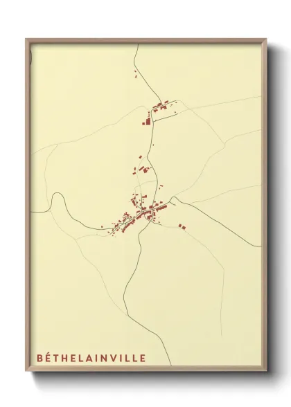 Une affiche de carte sur Béthelainville