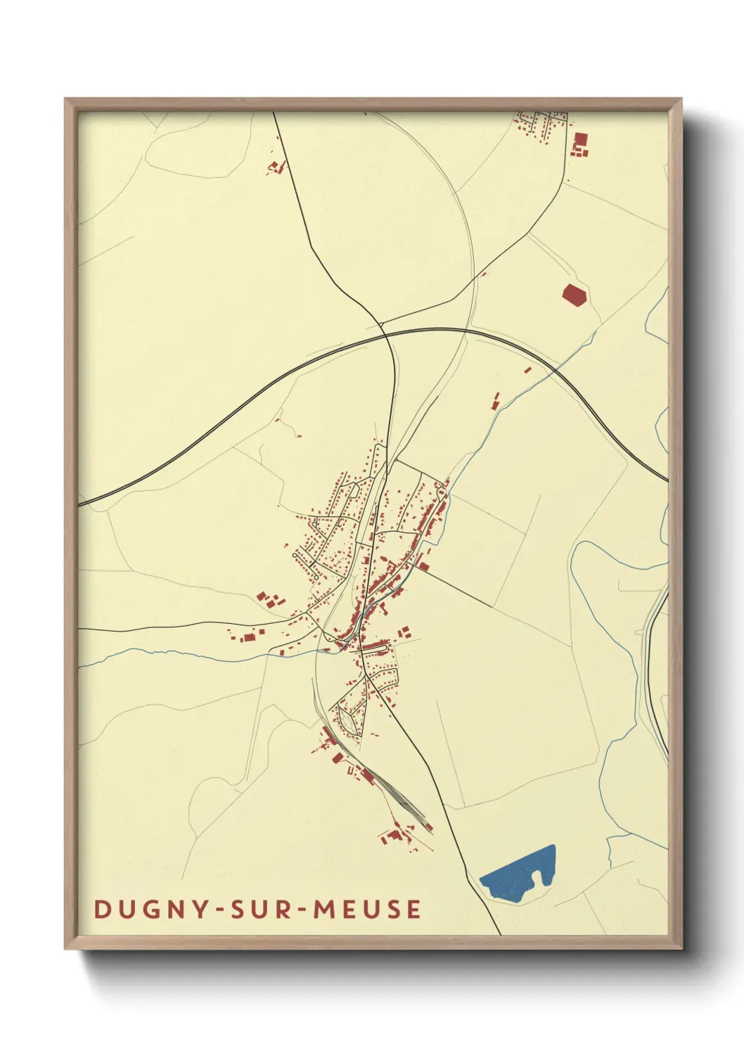 Un poster carte Dugny-sur-Meuse