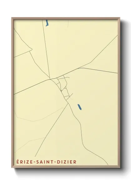 Une affiche de carte sur Érize-Saint-Dizier
