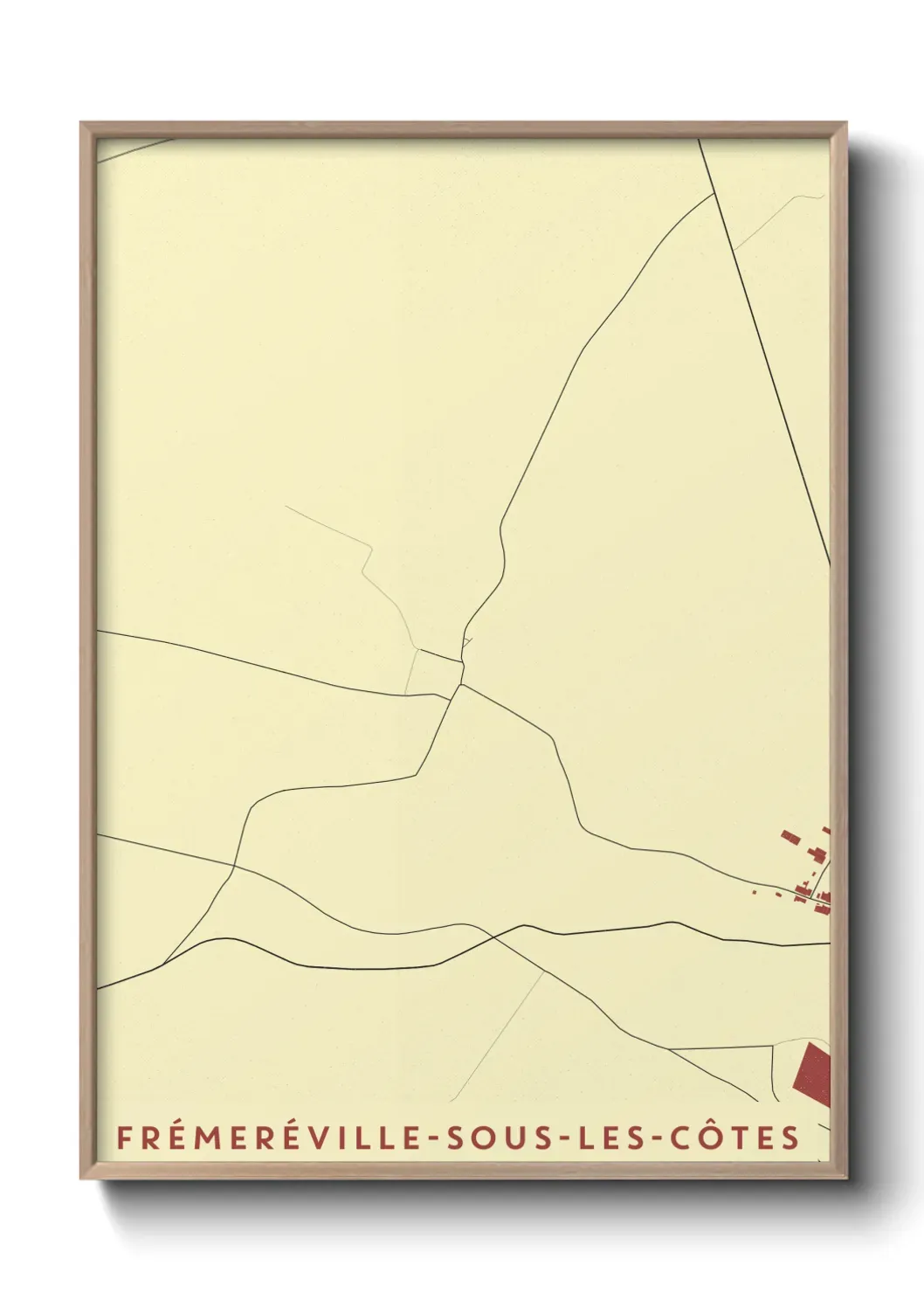 Un poster carte Frémeréville-sous-les-Côtes