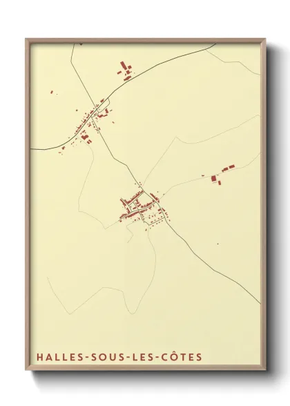Une affiche de carte sur Halles-sous-les-Côtes