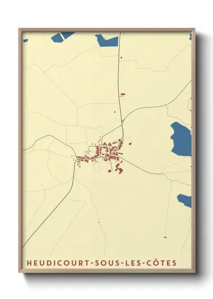 Une affiche de carte sur Heudicourt-sous-les-Côtes