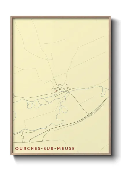 Une affiche de carte sur Ourches-sur-Meuse
