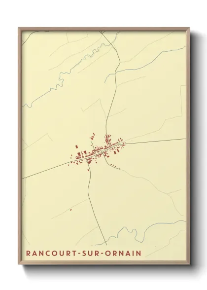 Une affiche de carte sur Rancourt-sur-Ornain