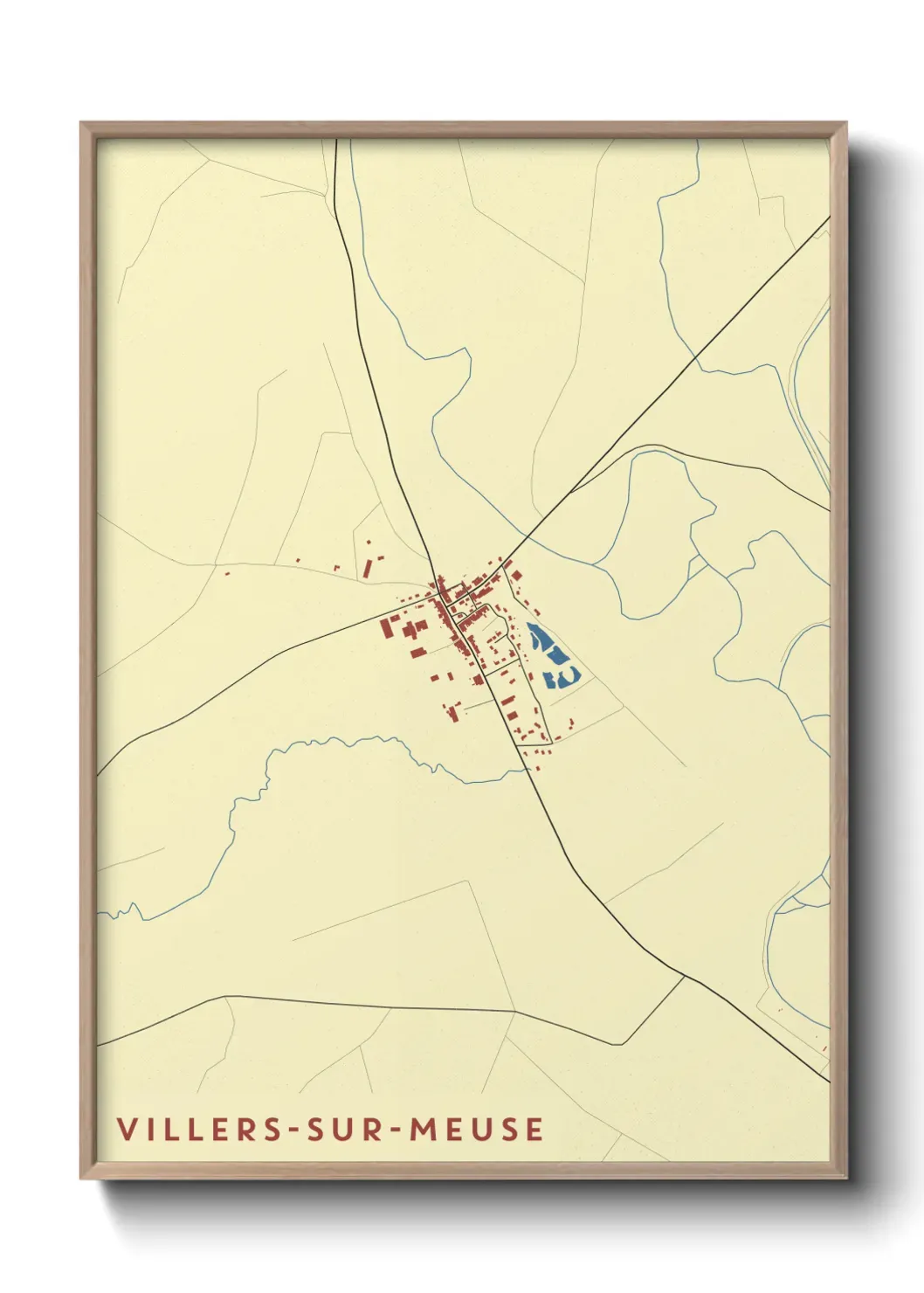 Un poster carte Villers-sur-Meuse