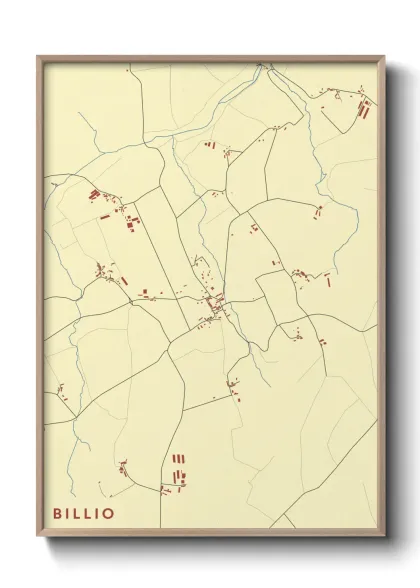 Une affiche de carte sur Billio