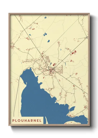 Une affiche de carte sur Plouharnel