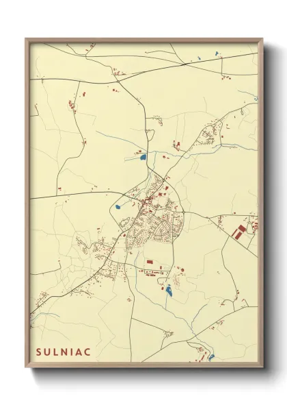 Une affiche de carte sur Sulniac
