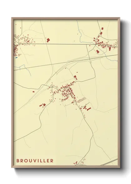 Une affiche de carte sur Brouviller