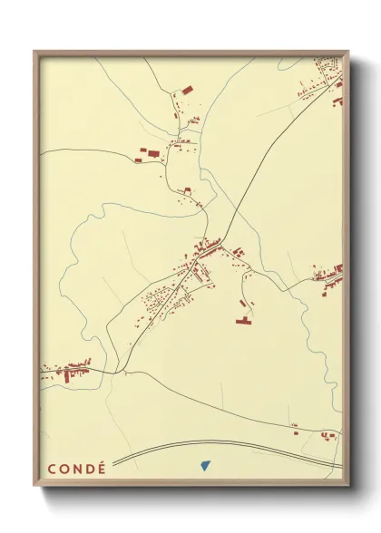 Une affiche de carte sur Condé