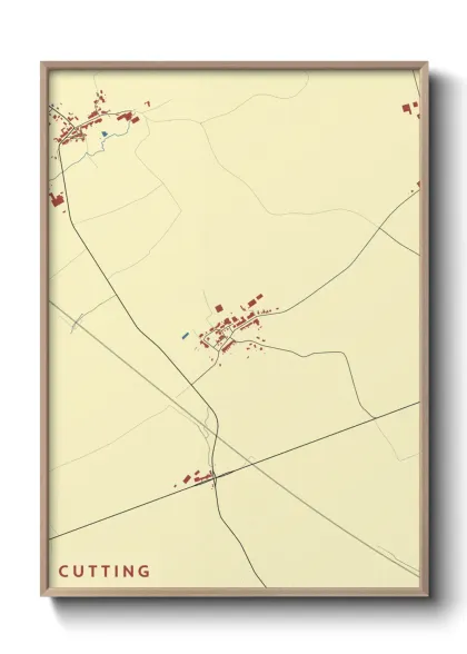 Une affiche de carte sur Cutting