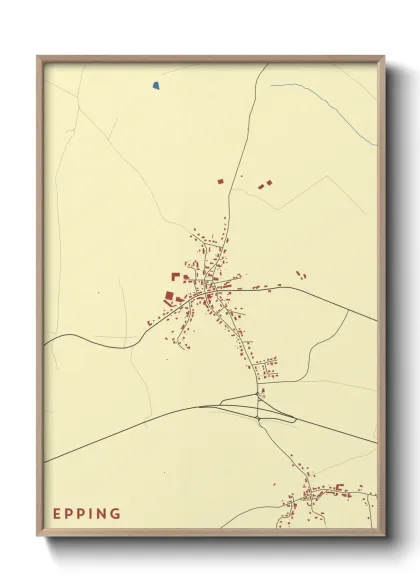 Une affiche de carte sur Epping