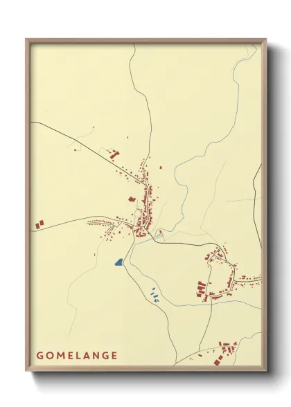 Une affiche de carte sur Gomelange