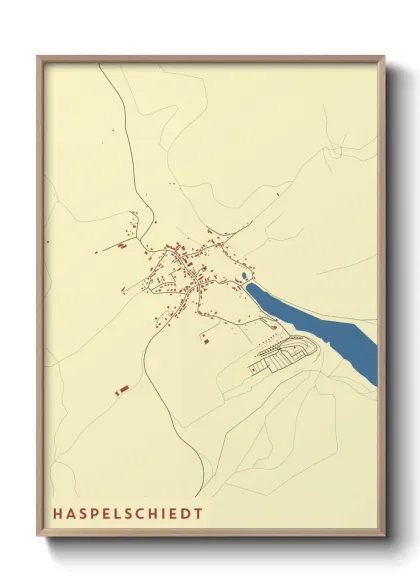 Une affiche de carte sur Haspelschiedt