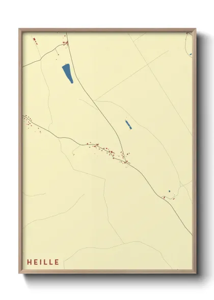 Une affiche de carte sur Heille
