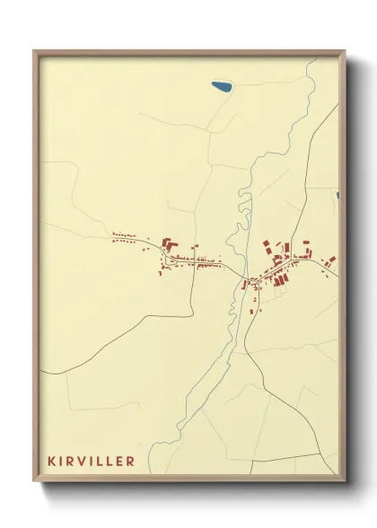 Une affiche de carte sur Kirviller