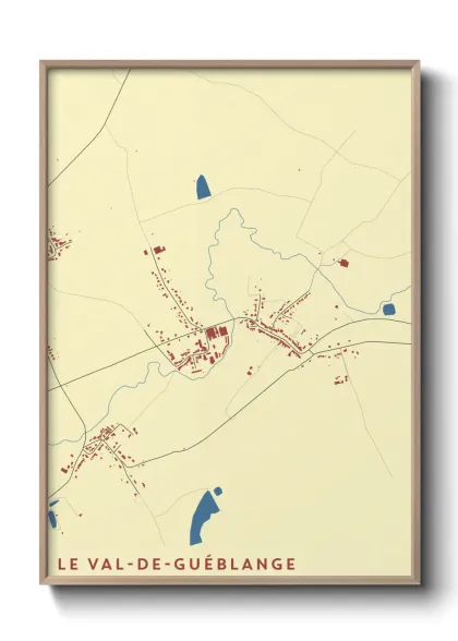 Une affiche de carte sur Le Val-de-Guéblange