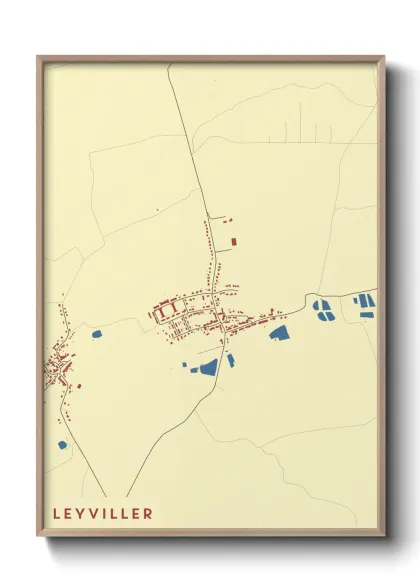 Une affiche de carte sur Leyviller