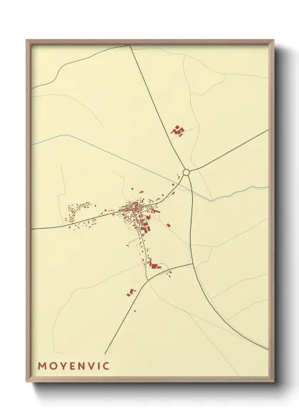 Une affiche de carte sur Moyenvic