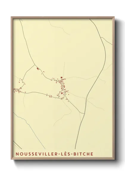 Une affiche de carte sur Nousseviller-lès-Bitche