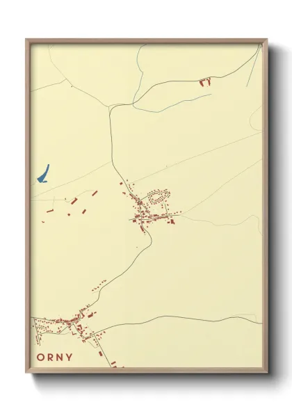 Une affiche de carte sur Orny