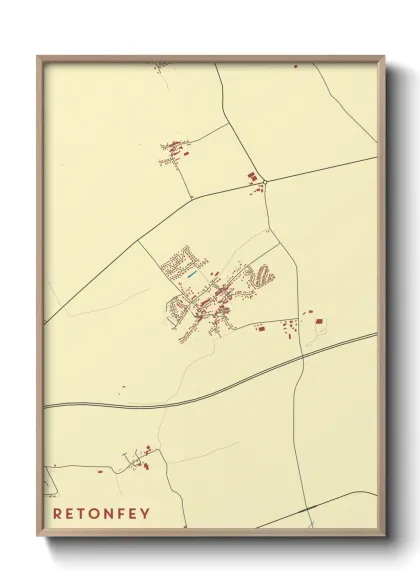 Une affiche de carte sur Retonfey