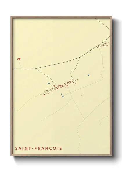 Une affiche de carte sur Saint-François