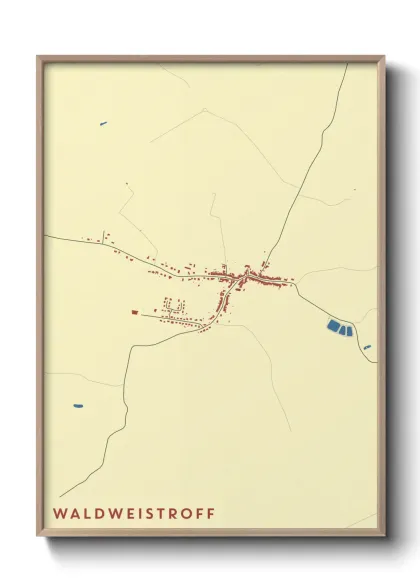 Une affiche de carte sur Waldweistroff