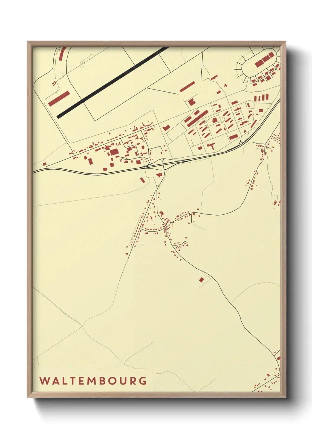 Un poster carte Waltembourg
