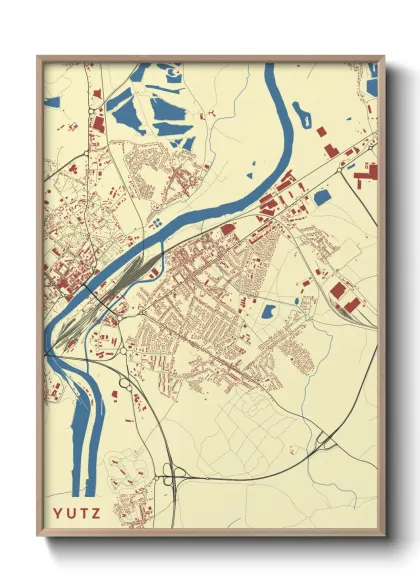 Une affiche de carte sur Yutz