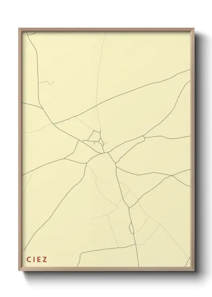 Une affiche de carte sur Ciez