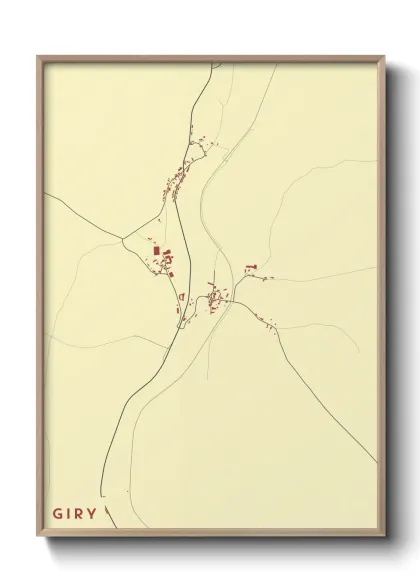 Une affiche de carte sur Giry
