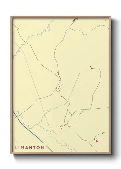 Une affiche de carte sur Limanton