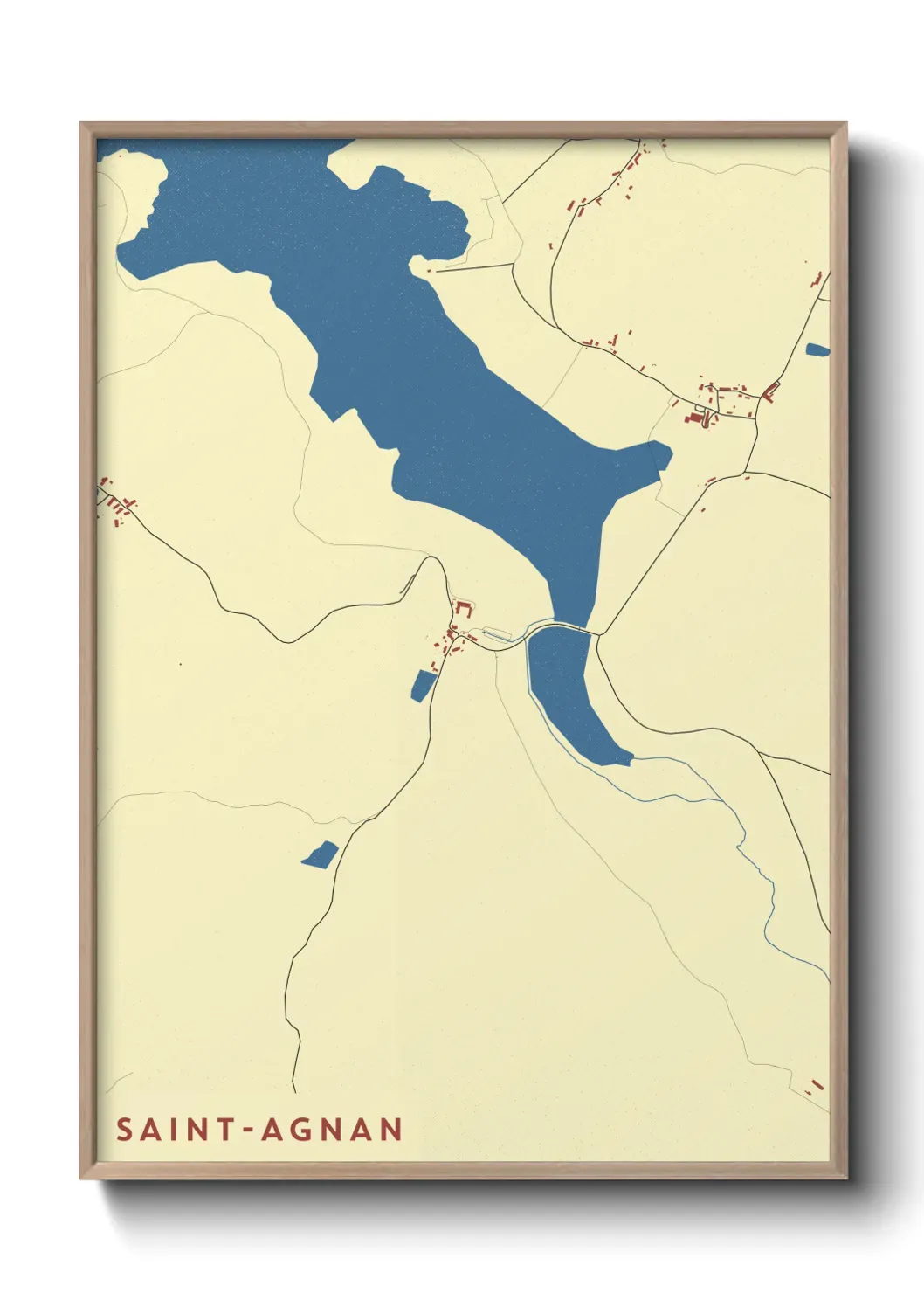 Un poster carte Saint-Agnan