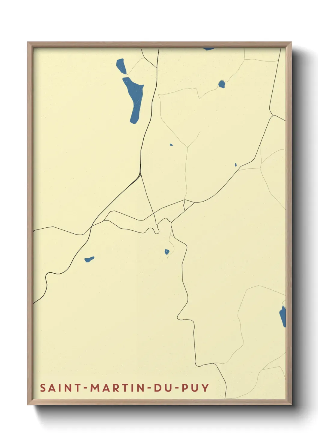 Un poster carte Saint-Martin-du-Puy