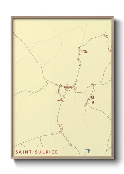 Une affiche de carte sur Saint-Sulpice