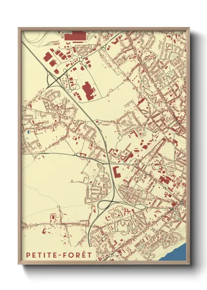 Une affiche de carte sur Petite-Forêt