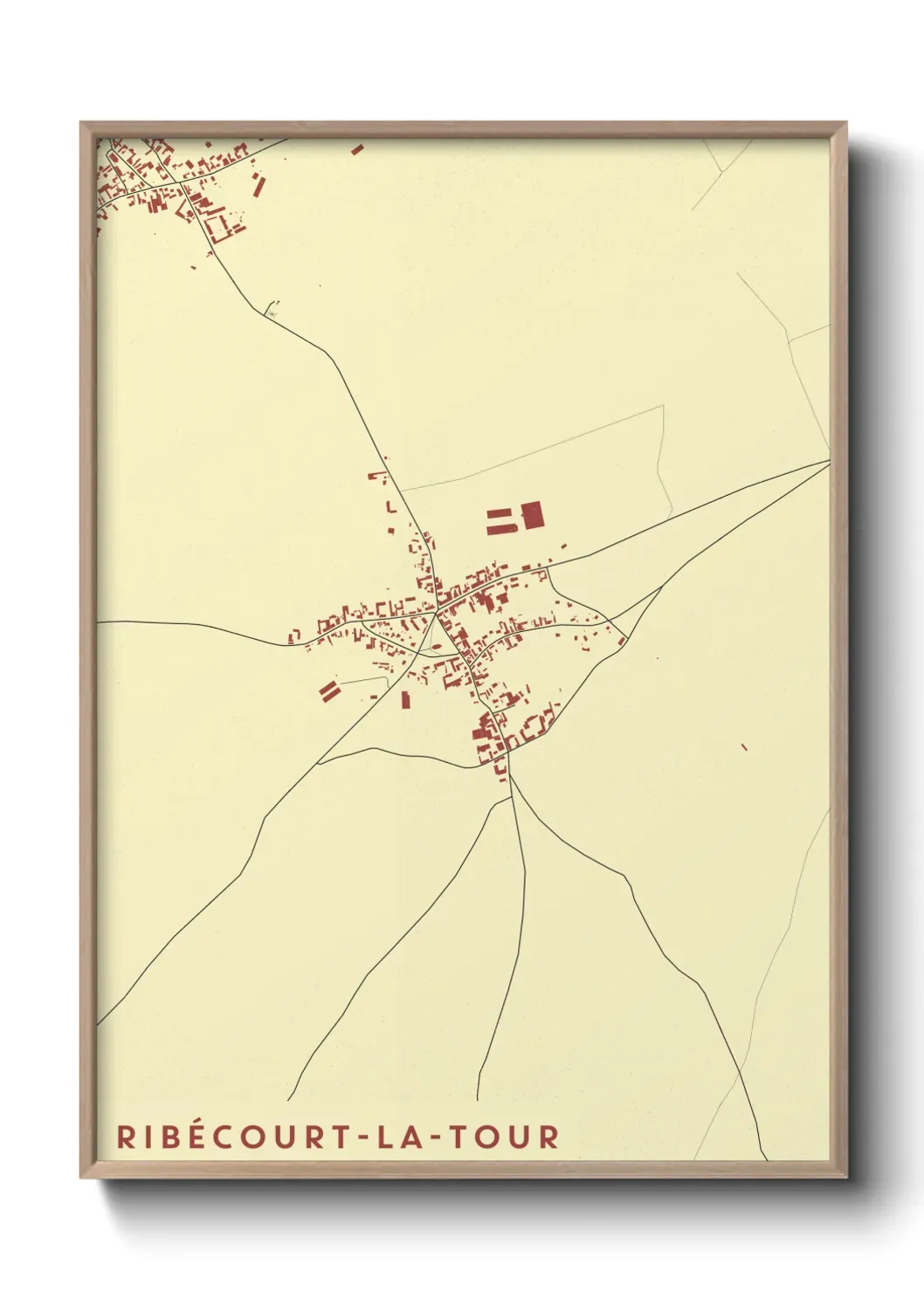 Un poster carte Ribécourt-la-Tour