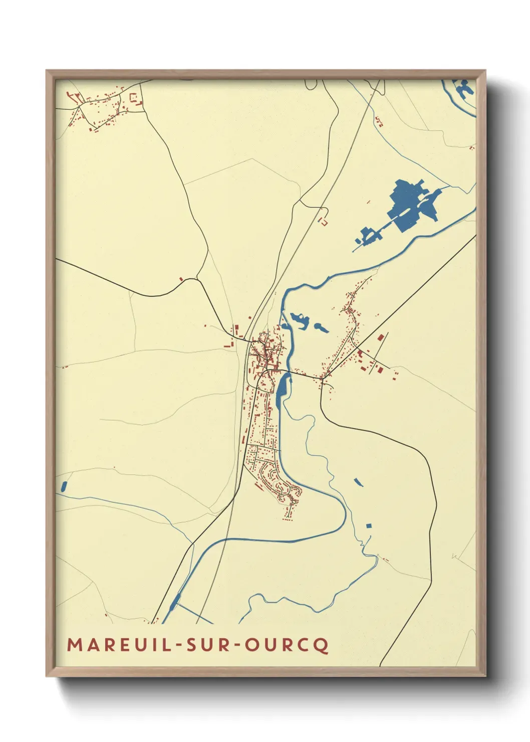 Un poster carte Mareuil-sur-Ourcq